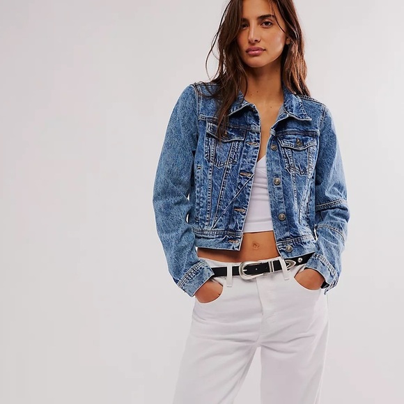 Free People Rumors Denim Jacket Light Indigo size XS - Picture 1 of 14
